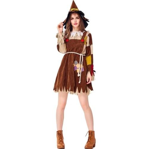 Deluxe Women The 2020 Scarecrow Costume Cosplay Carnival Performance Party Suit Halloween Costumes For Women Adult