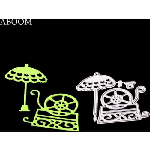 ABOOM Umbrella Pattern Metal Carbon Steel Die Cut Embossing Stencil Cutting Die For Scrapbooking Album Photo Decoration Template
