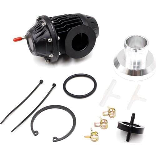 Universal SQV BOV Turbo Blow Off Valve Fixed To Relief Valve 2.5 Inches Aluminum Alloy Car Pipe Outer Diameter 34mm With Adapter