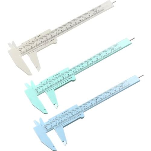 Uxcell Vernier Caliper Inch Metric Double Scale Plastic Ruler Measuring Tool 150mm3Pcs Multicolor