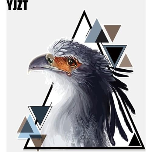 YJZT 12.5*13.9CM Coolest Unique Eagles Head The Decor PVC Colored Personalized Car Sticker 11A0188