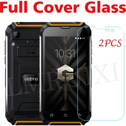 2PCS Full Glue Full Cover Tempered Glass For Geotel G1 Screen Protector Thoughed protective film For Geotel G1 3G 5.0"