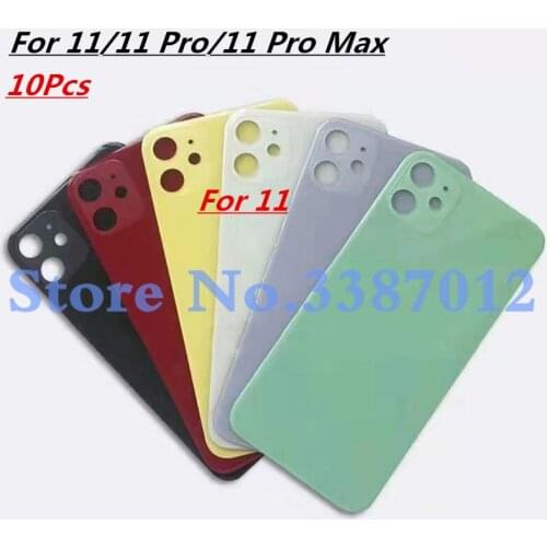 10Pcs/lot Original Back Cover Case Replacement For iphone 11/11 Pro/11 Pro Max Rear Glass Battery Door Housing