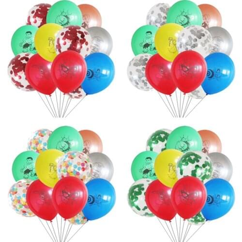 12pcs/Set 12inch MARVEL Spiderman Hero Man Latex Balloon Baby Shower Confetti Balloons Kids Birthday Party Decoration Supplies