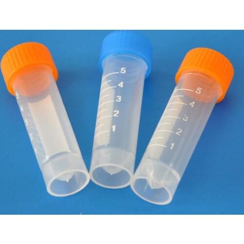 2000pcs 5ml Plastic Frozen Test Tubes Vial Empty Screw Seal Cap Packaging Container with Silicone Gasket