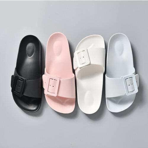 2021 Fashion Sandals Adjustable Slip on Flat Sandals PVC Summer Outdoor Beach Shoes Adults Single Buckle EVA Slippers Slides