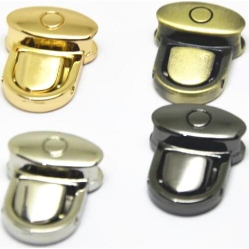 5sets Metal Clasp Press Lock Button For DIY Handbag Bag Closure Bag Parts Closure Sewing Accessories Gold Silver Gunblack Bronze