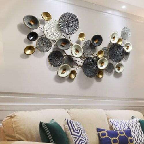 American Retro Luxury Wrought Iron Wall Mural Decoration Home Livingroom Sofa Background Wall Sticker Crafts Hotel Wall Hangings