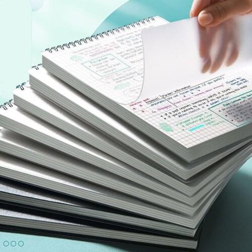 2pcs Upturned Coil Book Thickening Finishing Student Classroom Notebook Shorthand Notepad Diary Office Student Notebook