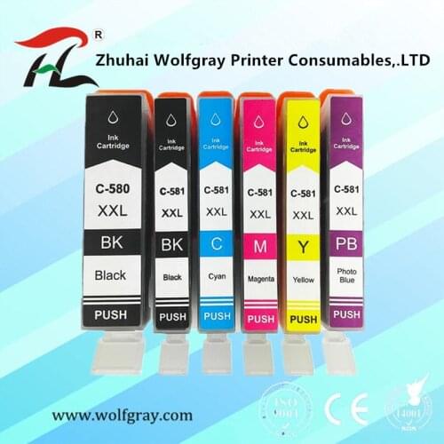 For canon 580 581 PGI-580 CLI-581 PGI580 580XL ink cartridge For canon PIXMA TR7550 TR8550 TR 7550 TS6150 TS6151 TS 6150 printer