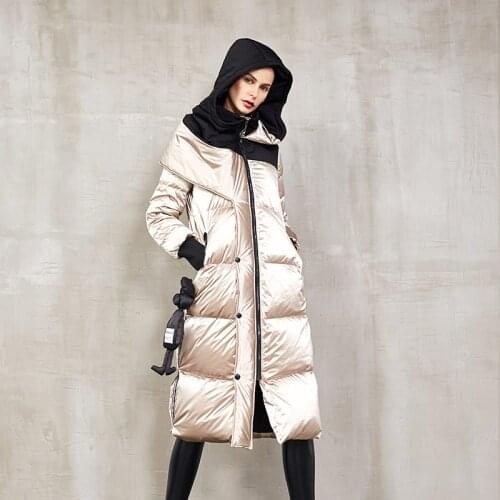 Eva Freedom Womens Jacket 2020 Winter New Products European Womens Shiny Hooded Thick Plus Size Down Jacket Women