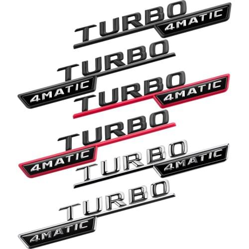 2pcs 3Color TURBO 4MATIC For AMG Mercedes Benz W212 W213 W202 W205 W124 W210 W211 W221 W222 W220 GLS ML GLA CLA CLS AMG