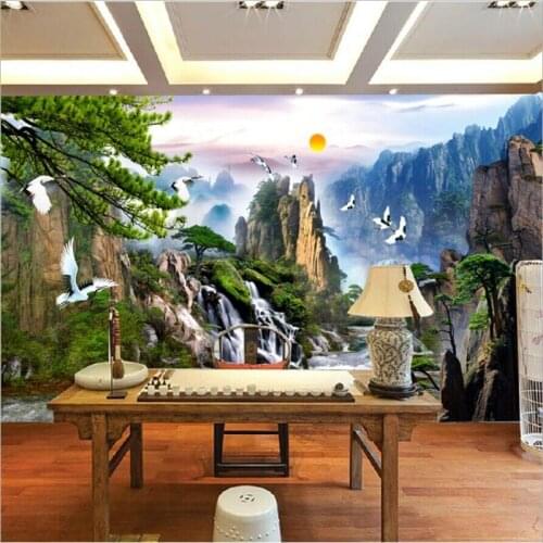 Beibehang China landscape Photo Wallpaper Natural Scenery Mural Wallpaper Home Decor Wall Mural,wallpaper for walls 3 d,chrome