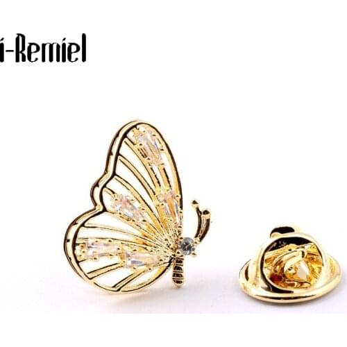 Exquisite Hollow Butterfly Brooch Cute Retro Insect Jewelry Anti-Exposure Scarf Buckle Collar Pin Women Clothing Hat Accessories