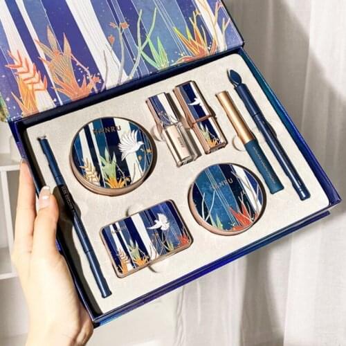 Makeup Cosmetic 8pcs Beauty Velvet Lipstick Ivory Concealer Eye Shadow Setting Powder Eye Shadow Eyebrow Pencil Mascara