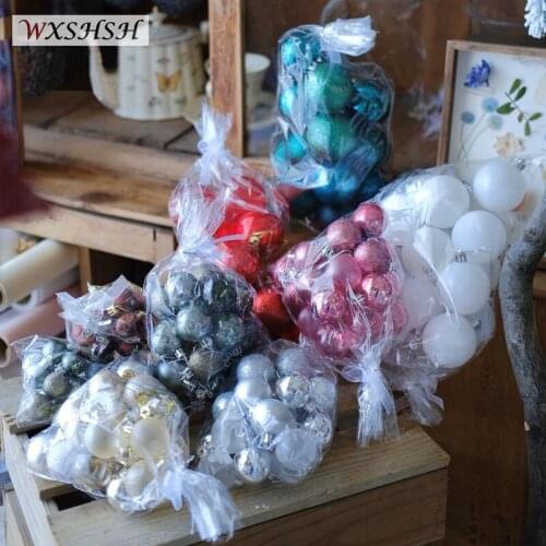 Colorful Christmas Balls Christmas Tree Decoration Acrylic Smooth Frosted Gold Dust Balls Multiple Size Home Decoration