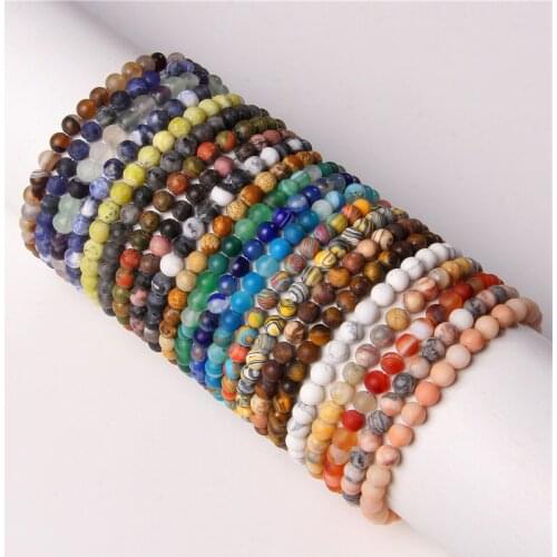 6mm Mini Matte Energy Bracelets New Natural Stone Bead Bracelet Yoga Meditation Men Women Bracelet Help to Bring Healthy Jewelry