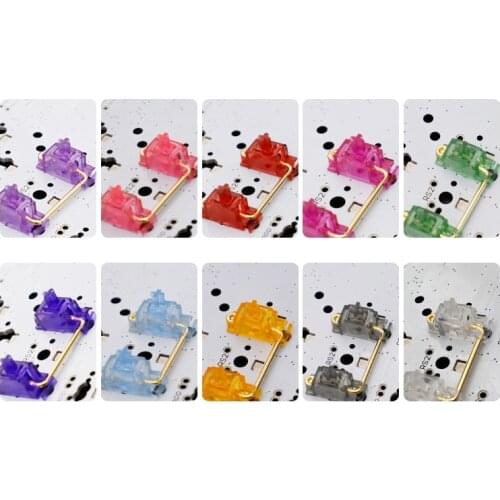 Screwed Stabilizers Gold Plated for PCB Mounting Cherry MX Switches of Mechanical Keyboards 2u 6u 6.25u 7u