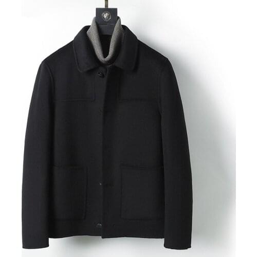 2020 Wool Coat Men Autumn Winter Woolen Coat Down Jacket Korean Overcoat Coats Men Abrigo Hombre MC19D054 KJ4290