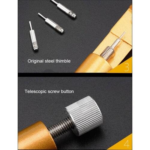 DIY Metal Adjuster Watch Band Bracelet Link Pins Remover Repairing Tools Kit S55