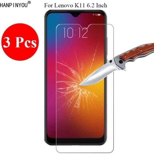 3 Pcs/Lot New 9H 2.5D Tempered Glass Screen Protector For Lenovo K11 6.2" Protective Film + Clean Tools