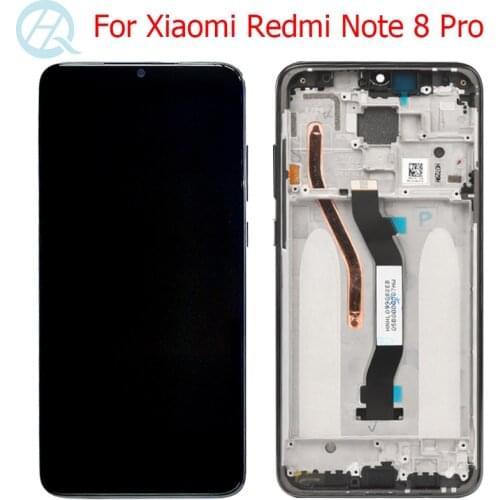 Original Display For Xiaomi Redmi Note 8 Pro LCD With Frame 6.53" Redmi Note8 Pro Display Screen Glass Assembly Repair LCD