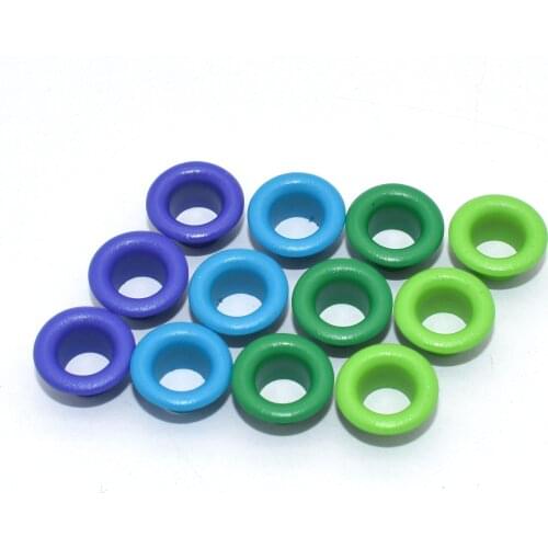 Blue/Green Eyelet Grommet 5mm Iron Eyelet Grommet DIY Leather Craft Shoes Accessories Sewing Bag Purse Handbag Making Hardware