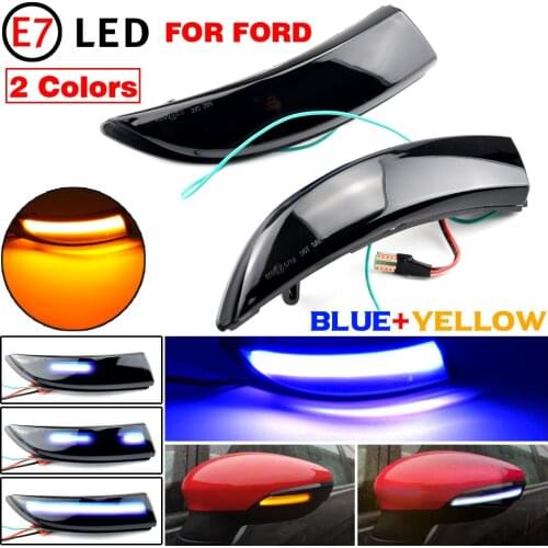 For Ford Fiesta MK6 VI /UK MK7 B-Max 2008-2017 LED Dynamic Side Mirror Turn Signal Light Sequential Indicator Blinker Lamp