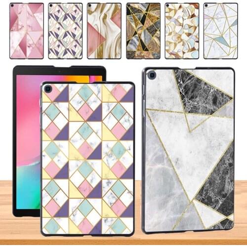 Slim Durable Tablet Hard Shell for Samsung Galaxy Tab A 8.0 (2019) T290 T295 Geometry Pattern New Shell Case +Free Stylus