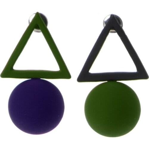 Triangle Fashion Simulated Pearl Earrings For Women Different Colors Candy 2018 New Trend Earrings Jewelry Party Gift