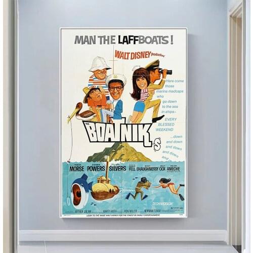 V0539 Boatniks Vintage Classic Movie Wall Silk Cloth HD Poster Art Home Decoration Gift