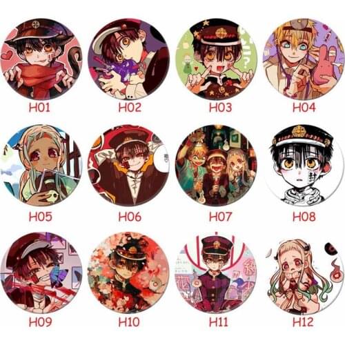 Japan Anime Jibaku Shounen Hanako-kun Nene Yashiro Teru Minamoto Hanako Cosplay Toilet-Bound Hanako-kun Brooch Pin Fans Gift