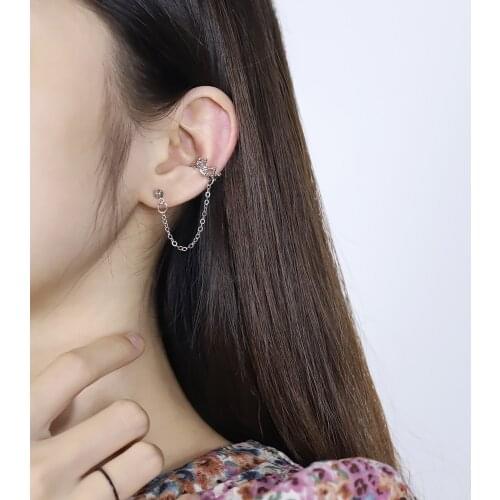2021 Fashion Punk Personality Crown Clip Earrings Ear Hook Ear Clips Double Pierced Earring Earrings Women Girls Jewelry Sale