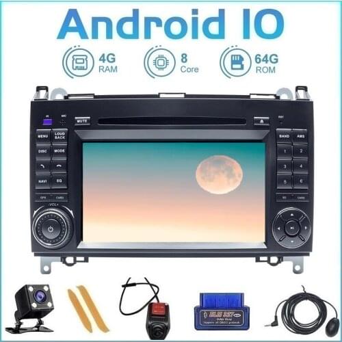 ZLTOOPAI Car Multimedia Player For Benz Sprinter Viano Vito B Class B200 B180 Android 10 GPS Navigation DVD Media Player Cam OBD