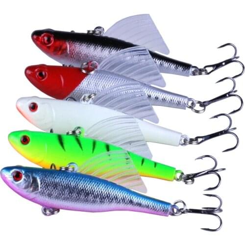 1Pcs 6.5cm 17g Winter Sea Fishing Lure Hard VIB Bait With Lead Inside Diving Fishing Tackle