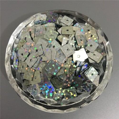 2500pcs/ lot 7mm Silver Laser square sequins Paillettes/PVC fashion accessories craft for Scrapbook Kid Diy Garments sewing