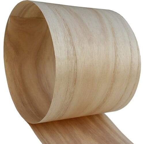 2x Natural Genuine Paulownia Wood Veneer for Furniture 20cm x 2.5m 0.25mm Thick Light Grain C/C