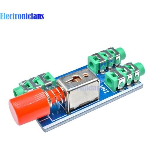 Audio Switching A / B Two Audio Input Block Optional Select Output Type Board Module Button Switch Output Input Model 26*38*12mm