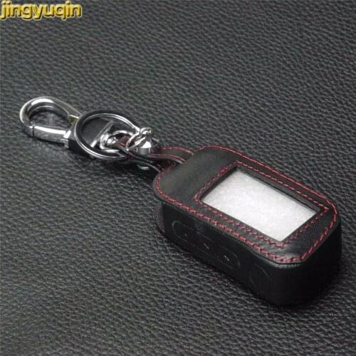 Jingyuqin for Starline A93/A63 LCD Two Way Car Remote 2-way A93 Car-styling 3 Buttons 2 Color Leather Key Case Cover Key Bag