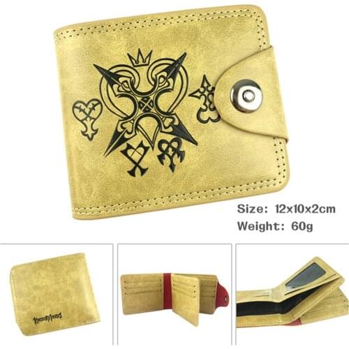 Game Kingdom Hearts Hidden Discount PU Wallet Mens Leather Note Compartment Casual Photo Coin Credit Cards Holder Purses