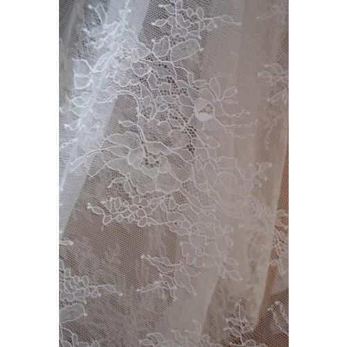 3 yards Chantilly Lace Fabric Bridal Lace Fabric With Retro Jacquard Floral
