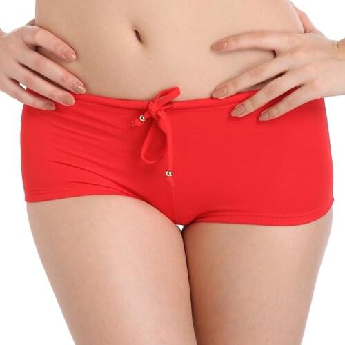 SWIMMART 2021 Hot Wholesale Nylon Quality Sexy Women Beach Panty European American Female Bikini Bottom Red Swim Briefs