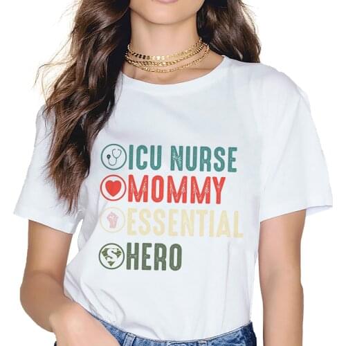Hot Summer Heart Pill Graphic Tees Nurse Funny Short-sleeved Cartoon Women 2021 Graphic Vouge T-shirt For woman tshirts