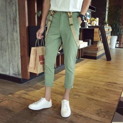 Fashion mens slim overalls Casual Solid color One-piece Pencil pants mens pocket jumpsuit British style bib pants plus size 5XL