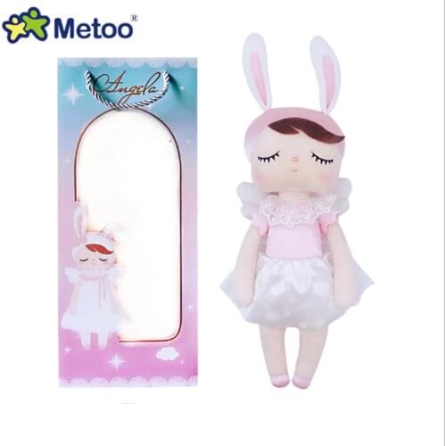 Newest Metoo Doll Stuffed Toys For Girl Baby Cute Beautiful Angel Angela Plush Soft Rabbit Animals For Kids Girls Birthday Gift