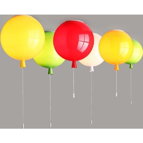 Modern simple childrens room boys and girls bedroom ceiling lights amusement kindergarten leisure area colorful balloons decora