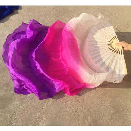 Silk Veil Bellydance 1.2M/1.5M/1.8M Hand Made Belly Dance Dancing Bamboo Long Fans Veils Art Colorful For Kids Adult On Sale