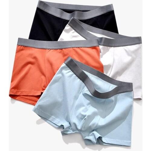 50S Cotton Mens Panties Fashion Mens Boxer Shorts Male Breathable Underwear Men Underpants
