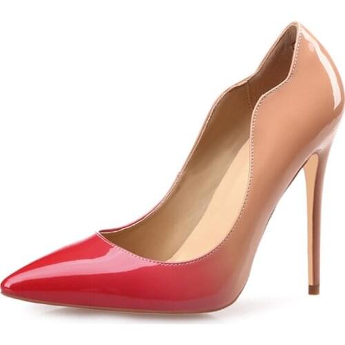 2019 Fashion free shipping black nude Patent leather Poined Toe Stiletto Heel high heel shoe pump HIGH-HEELED SHOES dress shoes