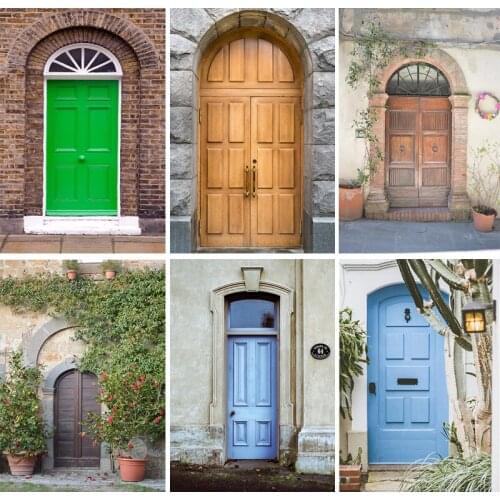 SHENGYONGBAO Vinyl Custom Photography Backdrops Prop Classical Wooden doors Theme Photography Background GD20518 -33